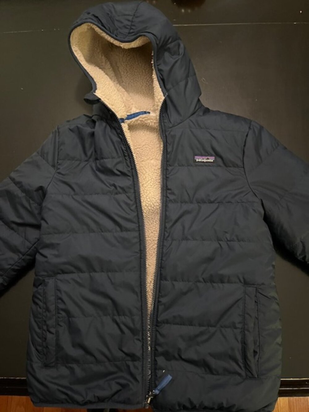 Patagonia Reversible Ready Freddy Jacket with Hood in Navy L/12